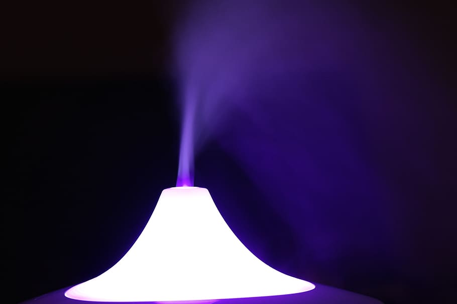 purple smoke, light, smoke, color, led, humidifier, mood, fragrance lamp, illuminated, lighting equipment