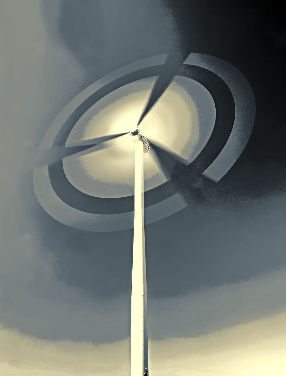 Kincir angin, tenaga angin, energi, teknologi lingkungan, energi angin, arus, energi terbarukan, catu daya, rotor, revolusi energi