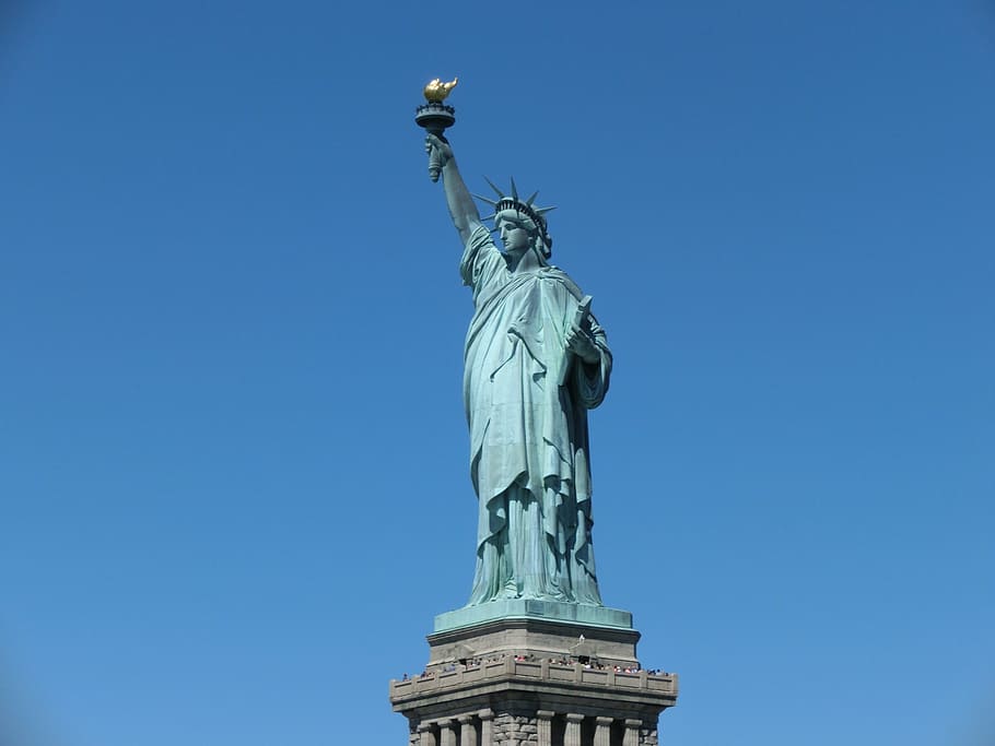 statue, liberty, new, york, statue of liberty, new york, dom, america, united states, nyc