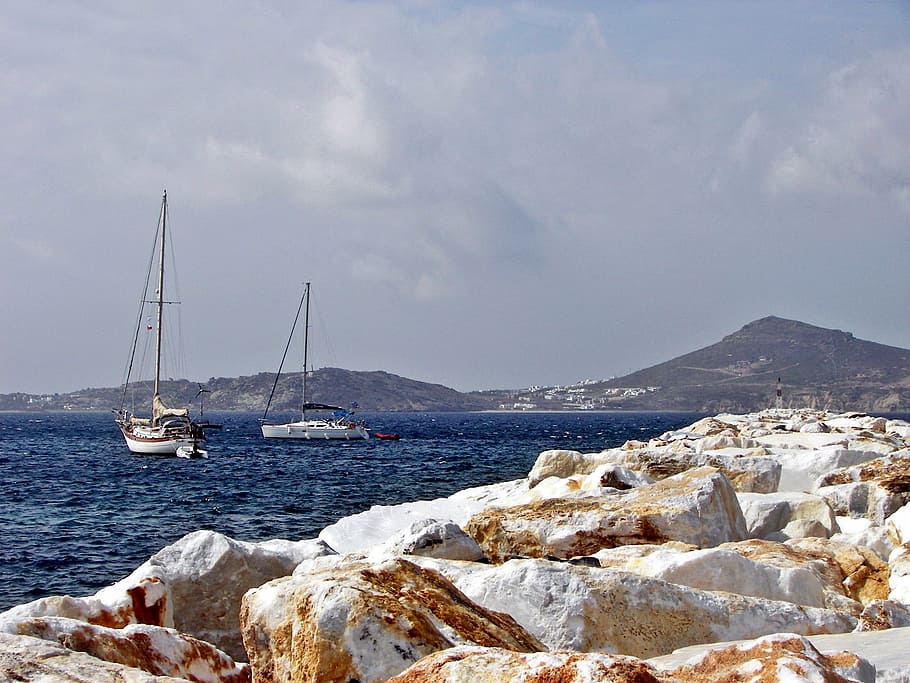 naxos, cyclades, hellas, greece, port, port motifs, sailor, marina, aegean sea, greek island hopping