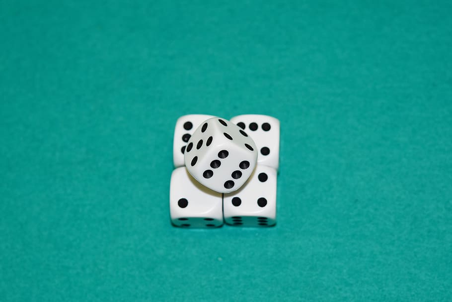 games dice, cube, statistics, color black and white, numbers, black dots, poker, games, random, games of chance