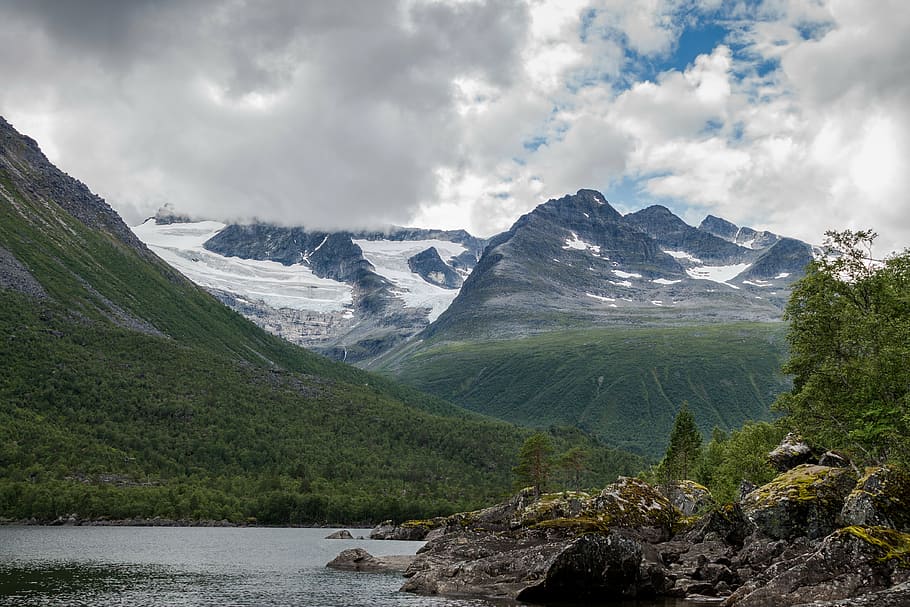 paisagem montanhosa, natureza, noruega, montanhas, ambiente, cenário, colorido, campo, aventura, nevado