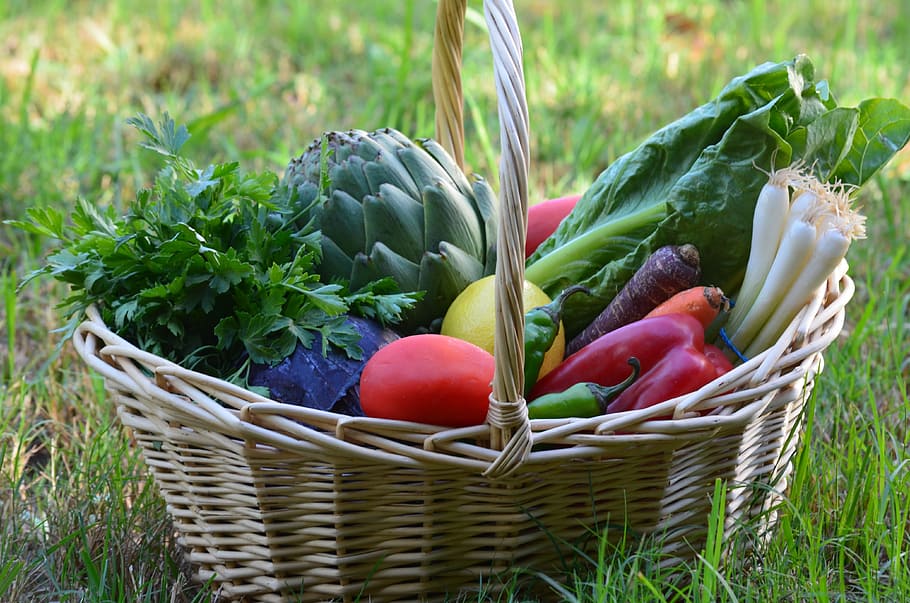 Vegan, Food, Healthy, Vegetarian, vegetable, organic, natural, basket, food and drink, freshness