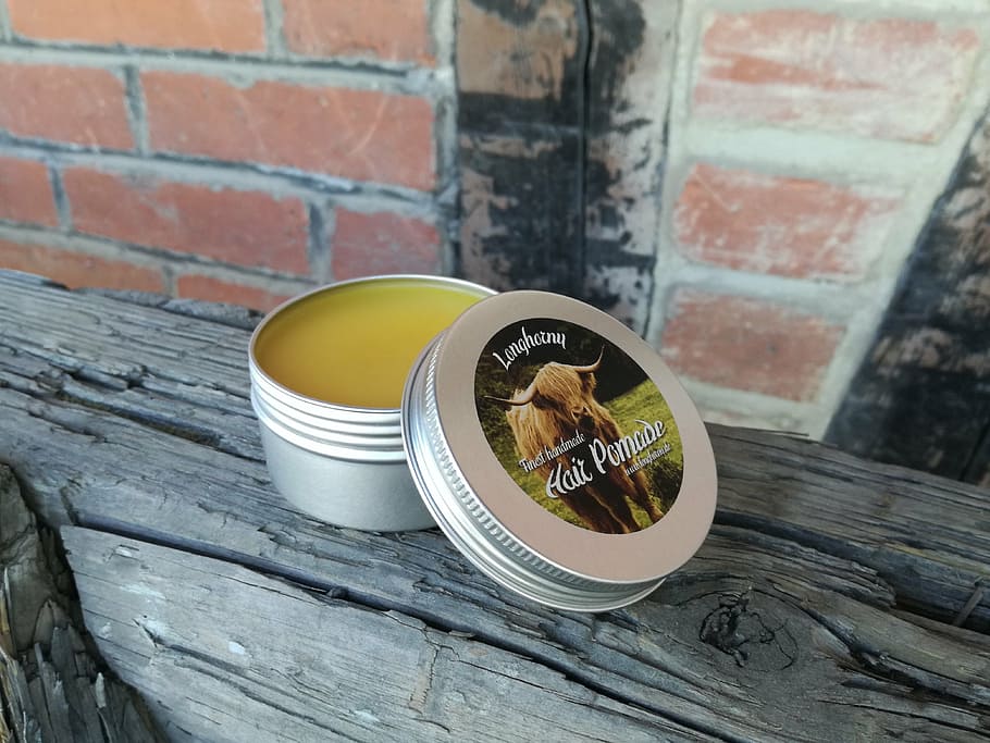 pomade, hair cosmetics, hair, beeswax, brick wall, brick, wall, wood - material, wall - building feature, food and drink