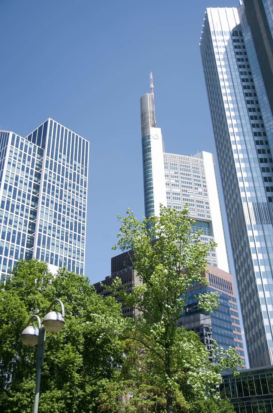 skyscrapers, frankfurt, germany, willy brandt sq, financial, hub, europe, downtown, cityscape, eu