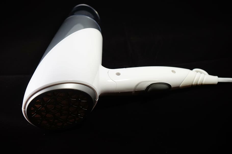 white, black, corded, hair blower, hairdryer, hair dryer, device, budget, home appliance, dry