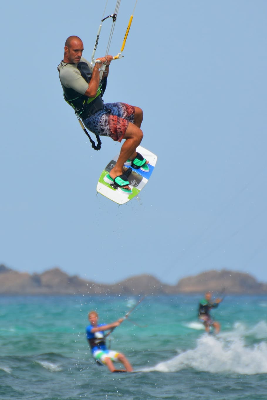 Kite Surfing, Man, People, Sports, surf, man, people, sea, ocean, surfboard, two people