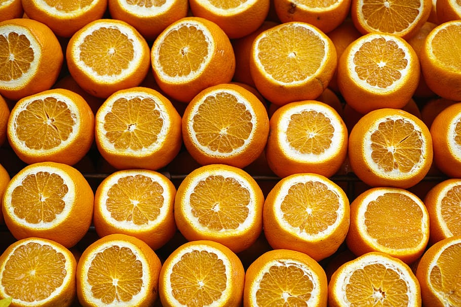 sliced, oranges, surface, Orange, Yellow, Fresh, Healthy Eating, healthy lifestyle, product photo, fruit