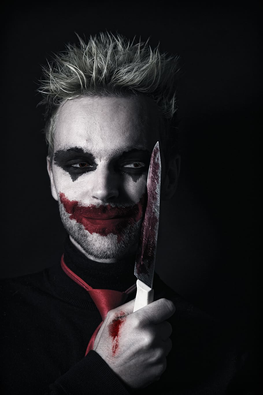 killer, clown, halloween, scary, blood, bloody, gothic, bad, fear, joker