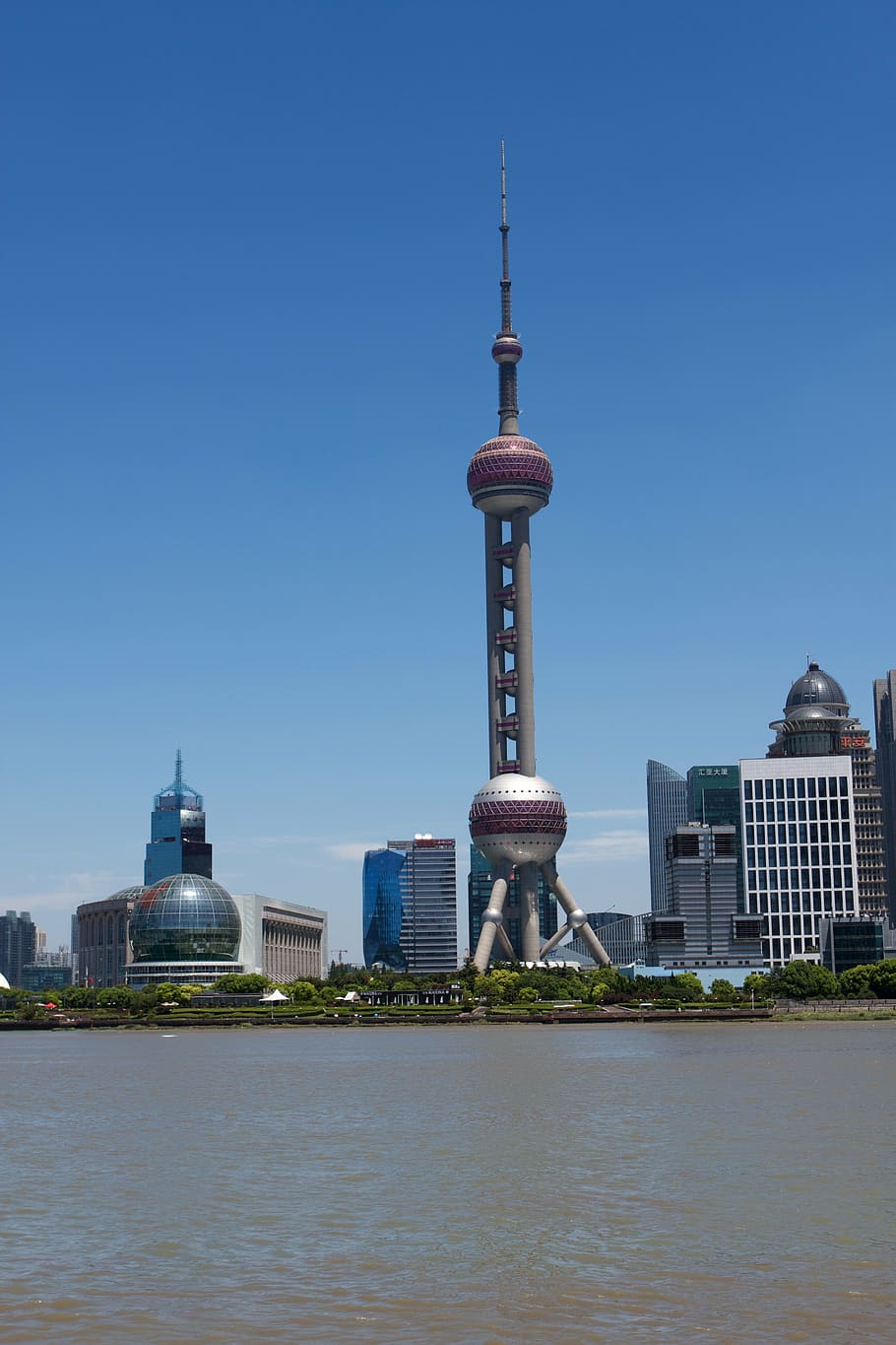 shanghai band, shanghai east pear tower, cityscape, china, shanghai, asia, skyline, skyscraper, pu dong, lu jia zui