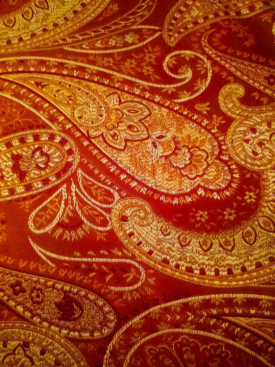 red, brown, floral, textile, texture, fabric, pattern, background, seamless, bright