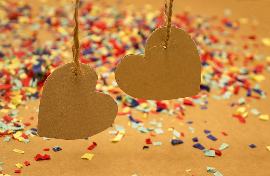 heart, paper, background, love, rope daddy, multi colored, celebration, close-up, indoors, food