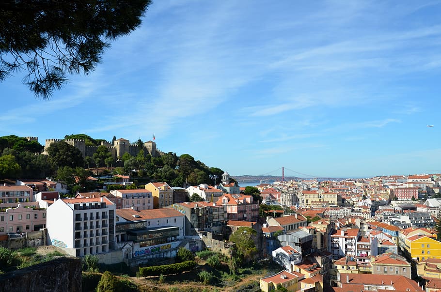 Lisbon, Trem, Portugal, Kota Tua, secara historis, sarana transportasi, transportasi, lalu lintas, tampak, modal