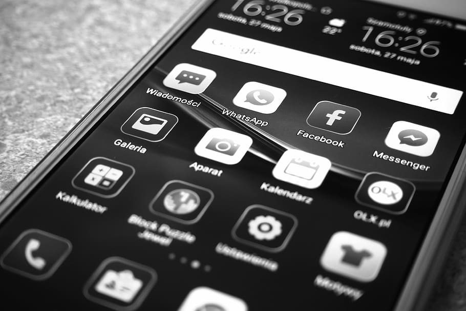 smartphone, mobile, phone, gadget, application, touchscreen, electronic, technology, black and white, teknologi
