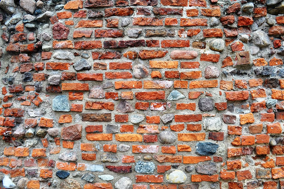 Wall, Brick, Lake Dusia, Old, Historic, pattern, the background, medieval, the walls of the, architecture