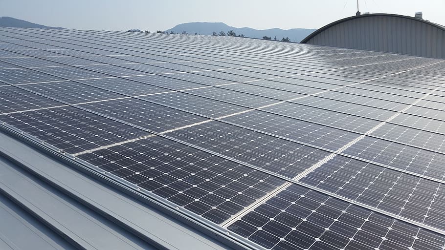 paneles, superior, gris, edificio, solar, renovable, energía, panel solar, combustible y generación de energía, medio ambiente
