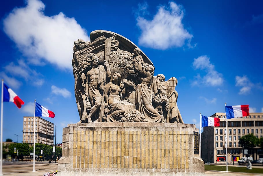 monument, le havre, liberation, wwii, landmark, france, memorial, historical, city, architecture