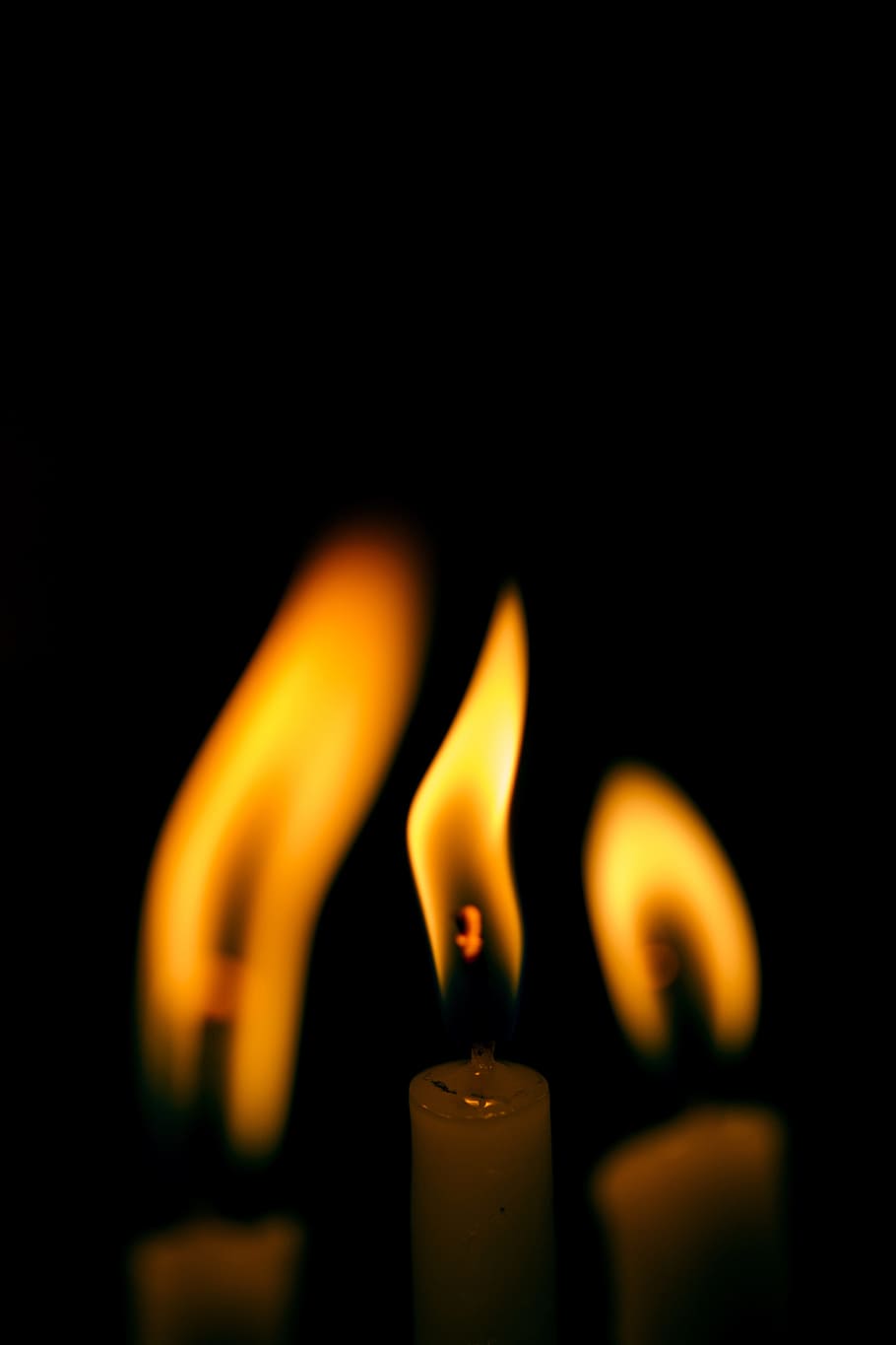 llama, quemar, quemado, inflamable, oscuro, vela, meditación, noche, luz, lámpara de aceite