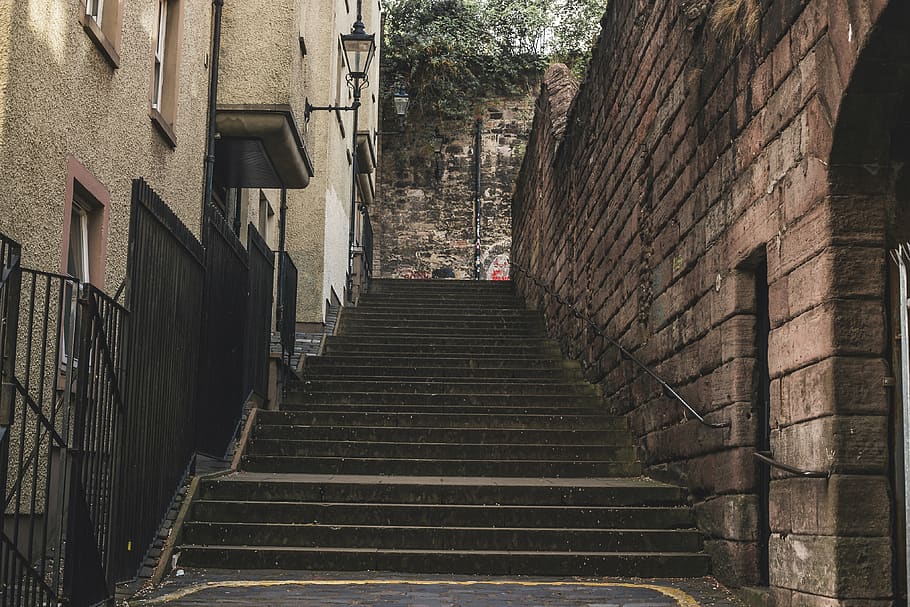 escaleras, camino, escalera, pasos, callejón, caminar, al aire libre, piedra, subir, arquitectura