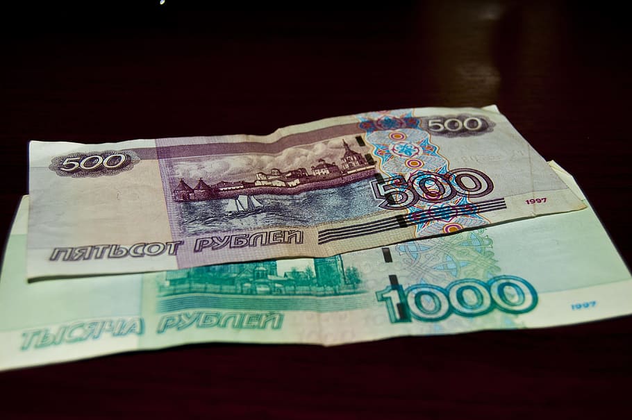 Dinheiro, Rublo, Moedas, Rússia, Rublos, 500 rublos, papel-moeda, finanças, moeda, riqueza