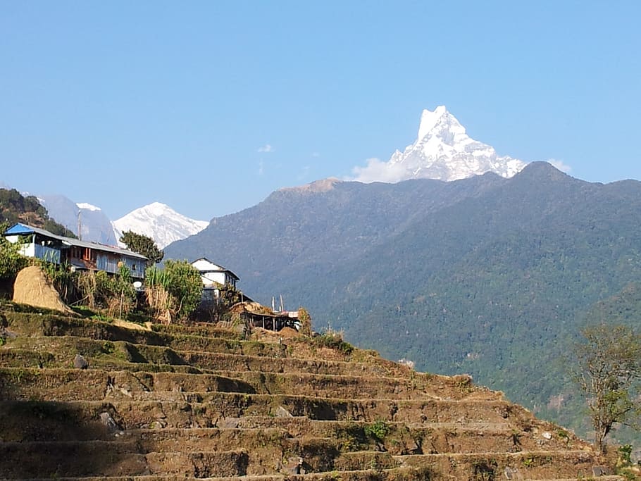 nepal, carro fu chu, play lofts, country, montaña, cielo, pintorescos - naturaleza, belleza en la naturaleza, naturaleza, cordillera