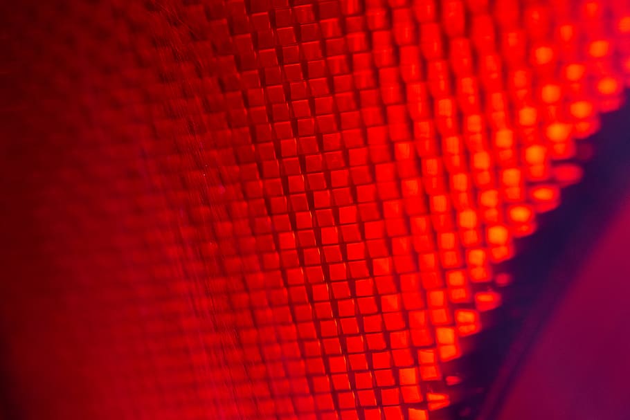 red, futuristic, abstract, texture, pattern, close up, macro, cyber, squares, close-up