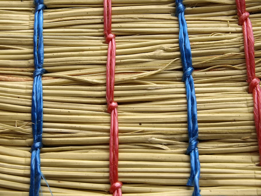 bristles, broom bristles, broom, straw broom, knot, bound, bands, close, structure, texture