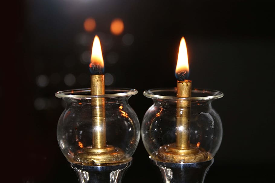 velas, luz, sombrio, saudade, hanukkah, judaísmo, feriados, chama, fogo, ardente