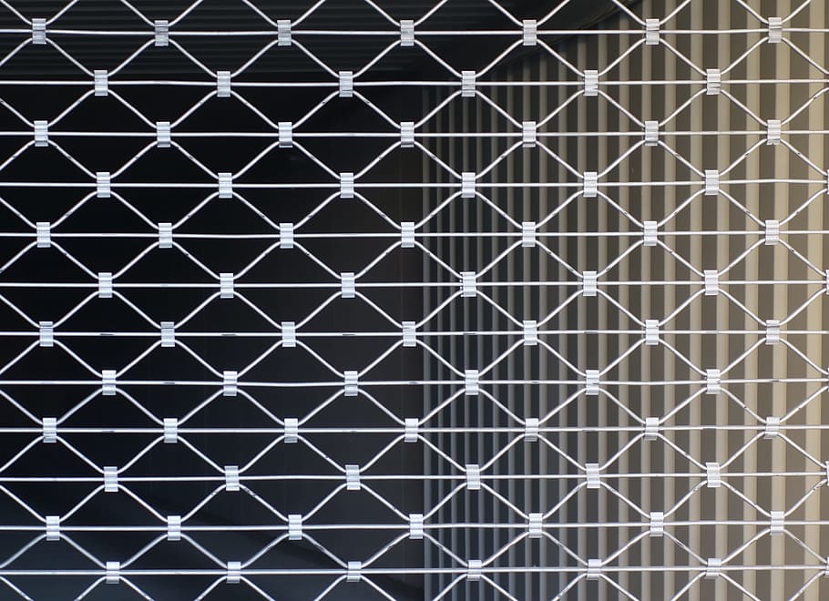 rolling grilles, garage, metal, pattern, abstract, geometry, lines, wire, regularly, backgrounds