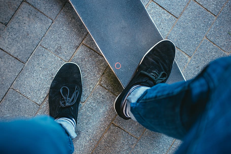 skateboard, feet, deck, youth, exercise, sport, active, skate, footwear, board