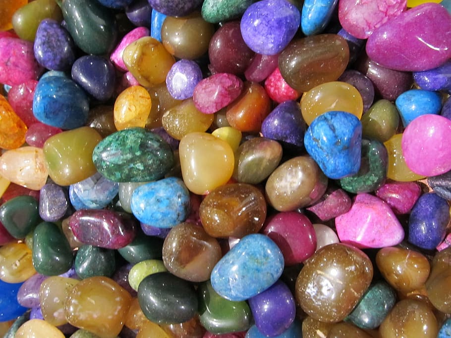 polished pebbles, colorful, stones, rocks, landscaping, texture, natural, smooth, colors, nature
