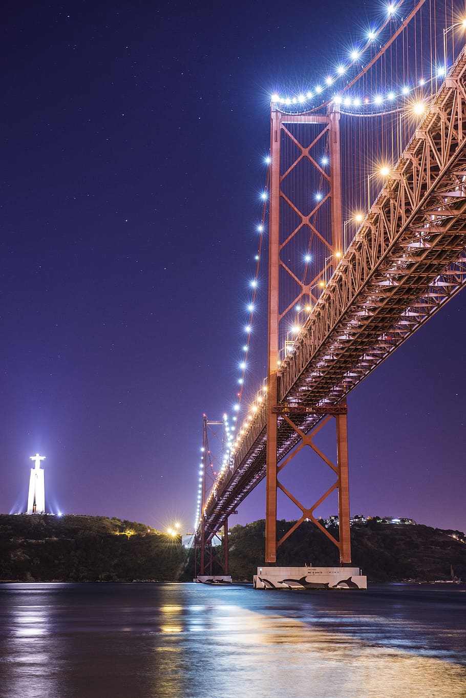 Puente, Portugal, Lisboa, Ciudad Vieja, vista, puente colgante, vacaciones, tejo, arquitectura, perspectiva