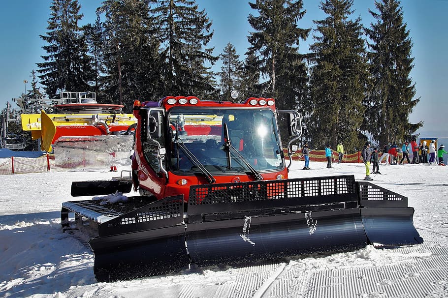 Groomer, Snow, Winter, Ski Slope, the ski ski, edit, machine, vehicle, ski areal, ski resort