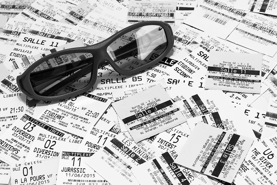 eyeglasses, black, frames, tickets, cinemas, 3d, cine, movies, seats, cinema