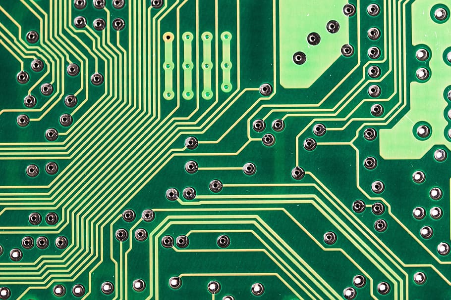 green, computer hardware, board, chip, data processing, computer, solder joint, macro, motherboard, electronics