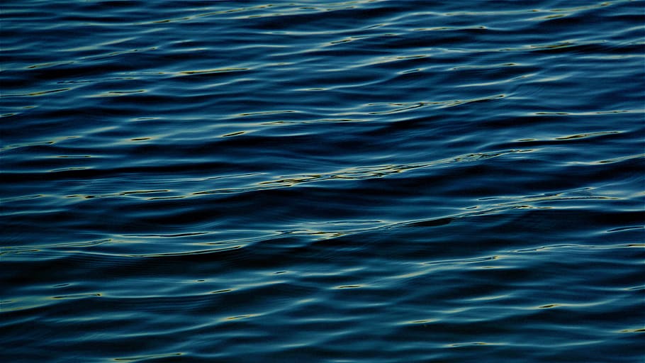 background, water surface, lake, autumn, dark, blue, wave, freshwater, water, mirroring