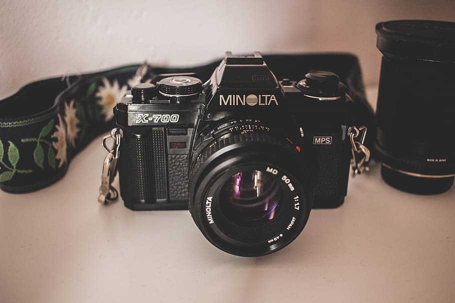 minolta camera, lens, Minolta, camera, technology, camera - Photographic Equipment, photography Themes, equipment, lens - Optical Instrument, old-fashioned