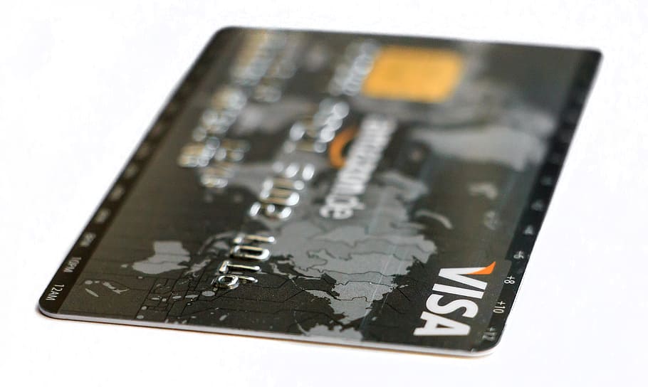 cartão Visa preto, visto, cartão de crédito, crédito, negócios, dinheiro, cartão, compras, plástico, pagar