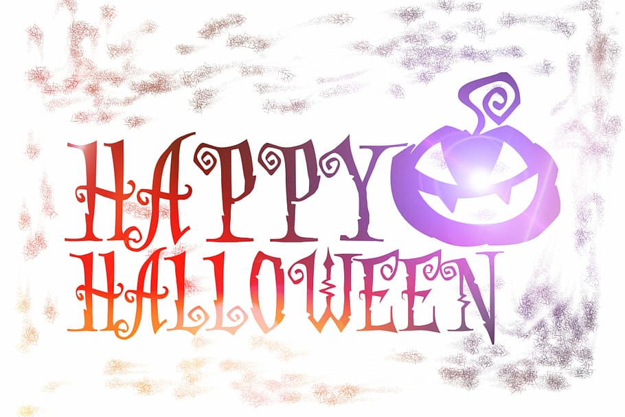 feliz, ilustración de texto de halloween, halloween, 31 de octubre, decorativos, otoño, moda, diversión, ambiente, vector