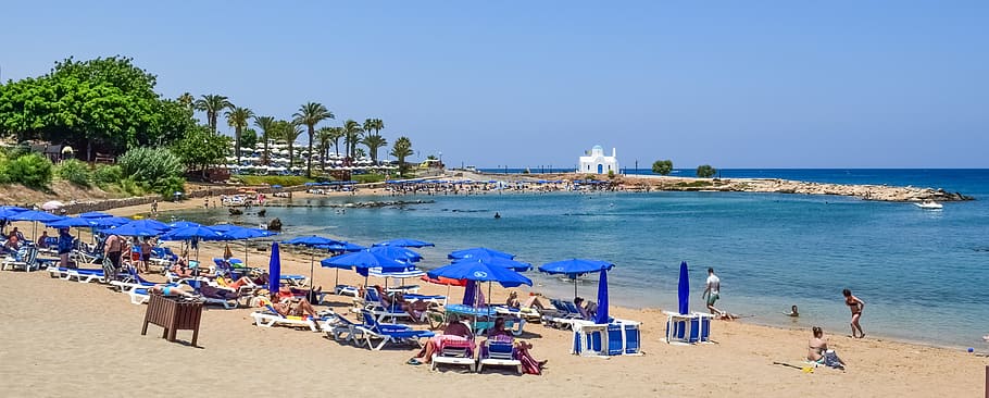 chipre, protaras, playa, mediterráneo, verano, paisaje, turismo, isla, feriado, vacaciones