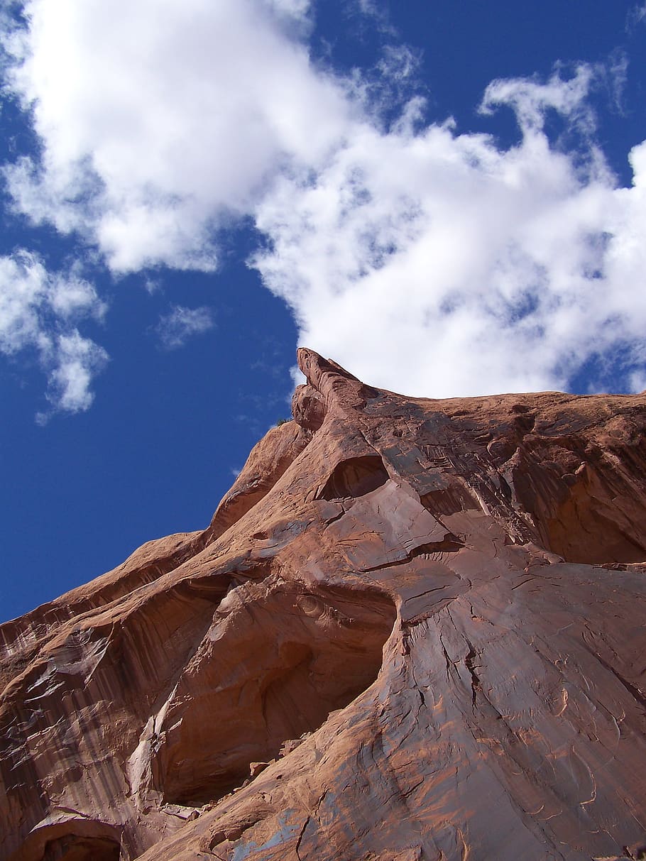 rock, red, sandstone, landscape, nature, canyon, desert, sky, formation, utah