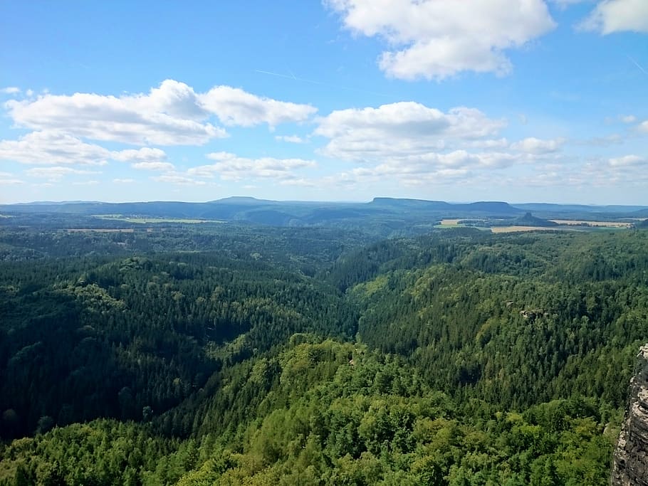 czech switzerland, czech-saxon switzerland, mountains, travel, green, landscape, nature, view, panorama, forest