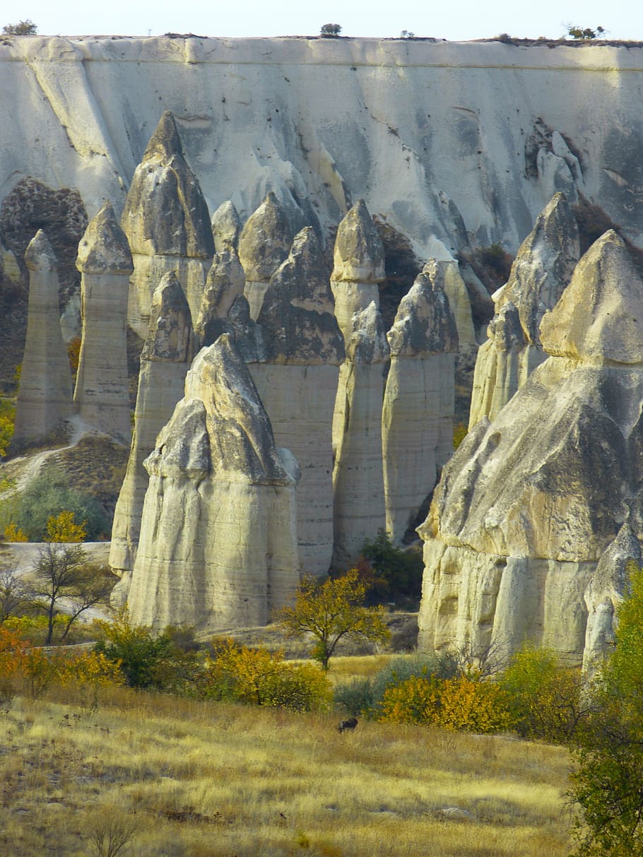 fairy chimneys, tufa, rock formations, cappadocia, landscape, nature, tufa formations, fairy towers, rock, rock - object