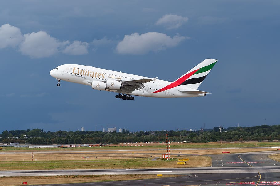 a380, airbus, aircraft, passenger aircraft, airport, flying, airliner, jet, aviation, departure