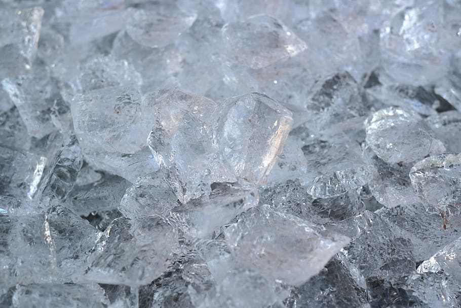 crystal stones, ice cubes, ice, frozen, transparent, melt, ice cold, cold, full frame, backgrounds