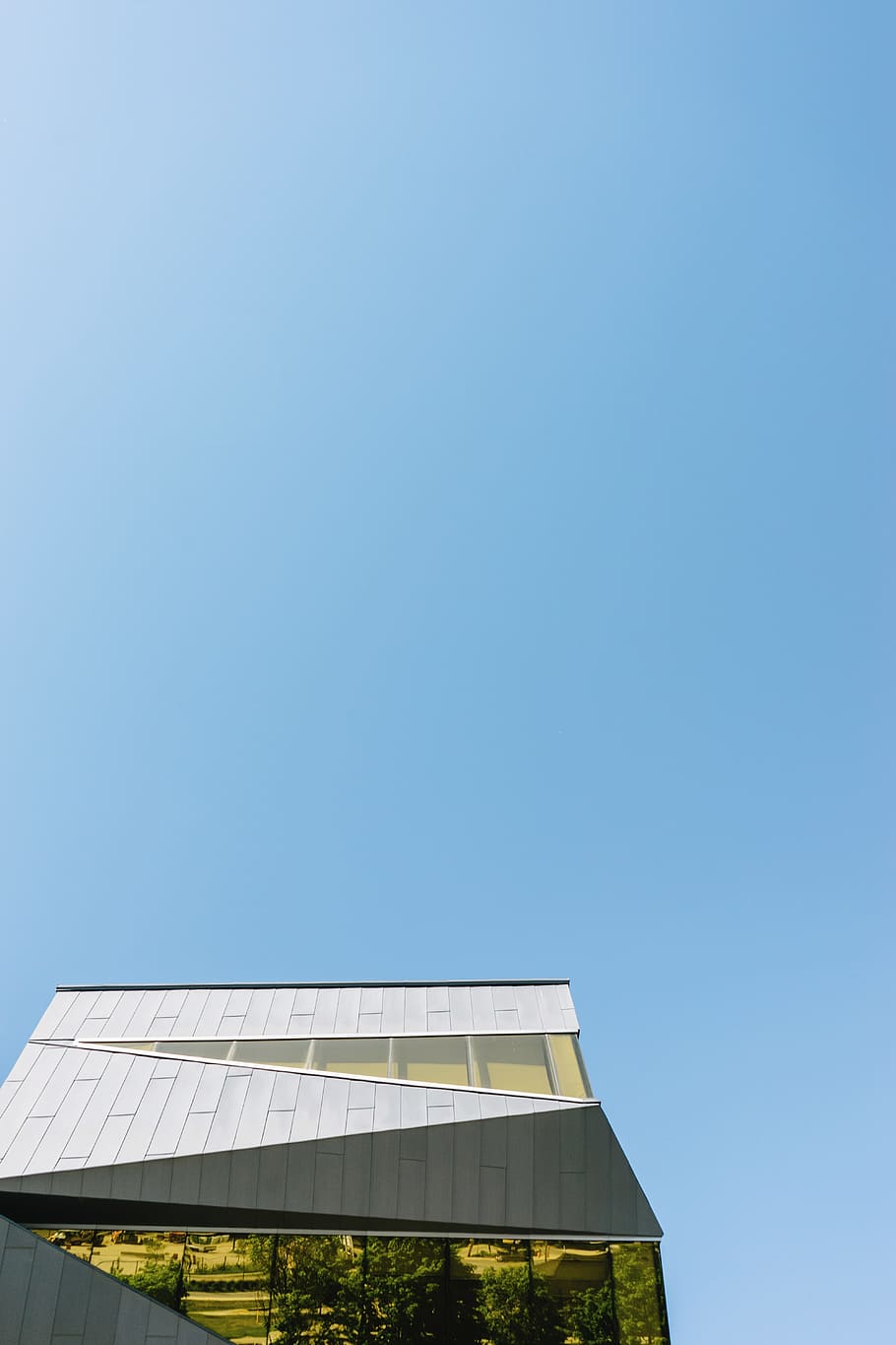 gris, concreto, edificio, azul, cielo, mínimo, minimalismo, minimalista, arquitectura, espacio negativo