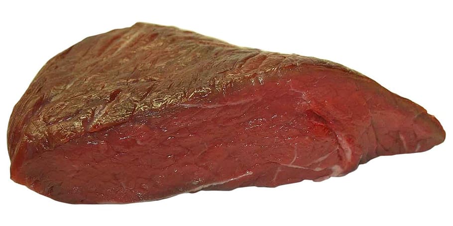 boiled beef, beef, meat, fillet of beef, beef steak, piece of meat, raw, proteins, protein, cook