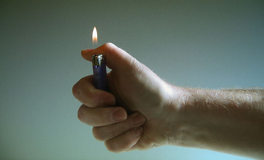 person, holding, disposable, Hand, Lighter, Fire, Flame, Light, fire, flame, kindle