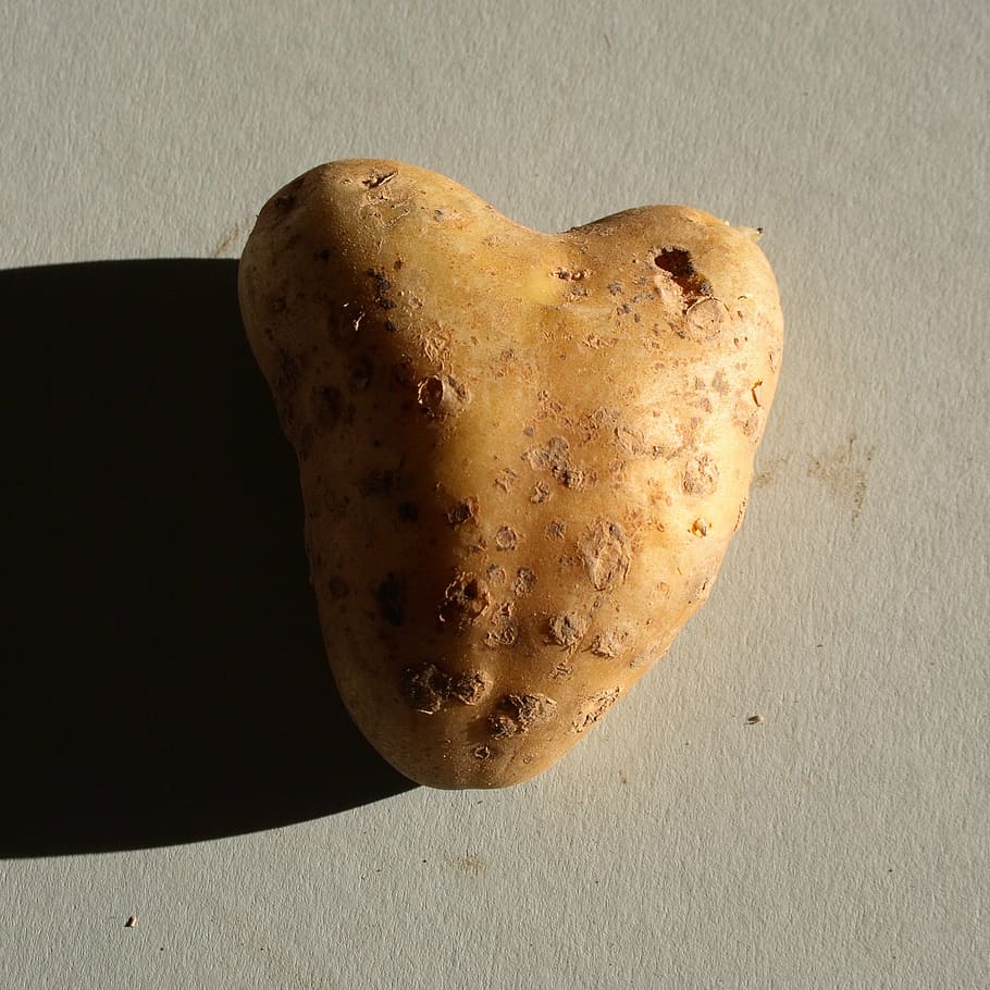 heart, love, symbol, potato, tuber, food and drink, food, healthy eating, wellbeing, freshness