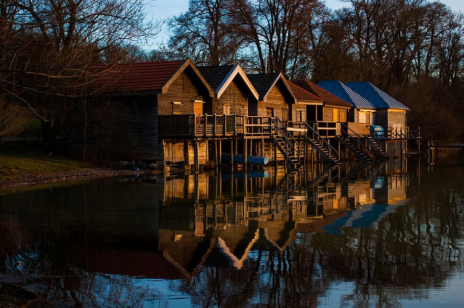 ammersee, nature, bavaria, lake, mood, water, home, house, wood - Material, reflection